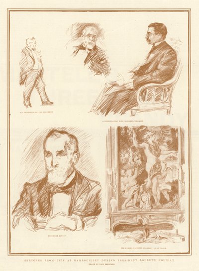 Vázlatok a Rambouillet-i életből Loubet elnök ünnepe alatt alkotó: Charles Paul Renouard