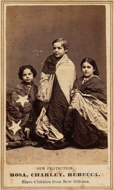 Védelmünk. Rosa, Charley, Rebecca. New Orleans-i rabszolgagyerekek.,1864 (fénykép) alkotó: Charles Paxson