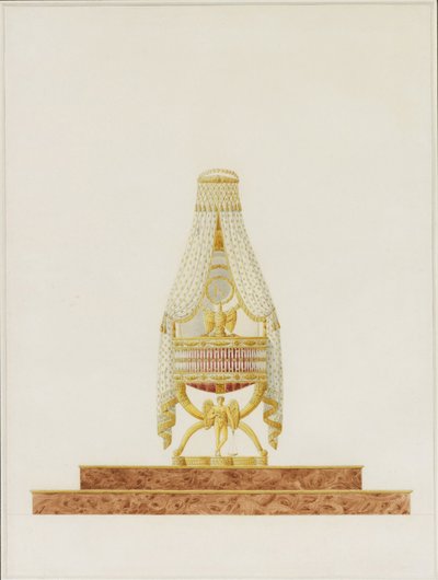 A Bassinet terve Őfelsége, a római király számára, 1811 alkotó: Charles Percier