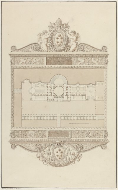 Villa Madama a Rómában alkotó: Charles Percier and Pierre François Léonard Fontaine