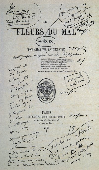Jó meríteni a „Fleurs du Evil”-ből, amelyet Charles Baudelaire jegyzett alkotó: Charles Pierre Baudelaire