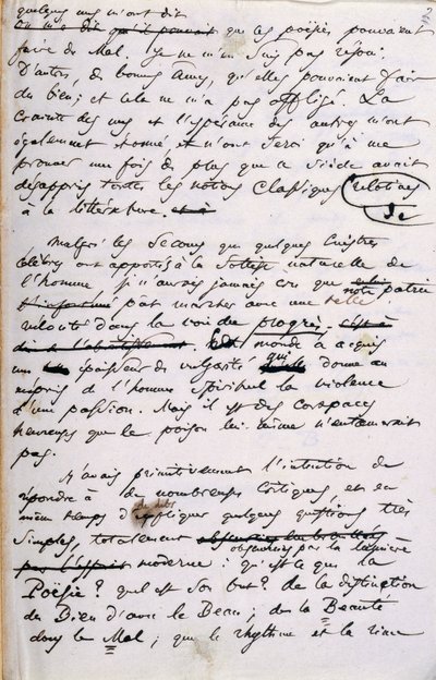 Projekt a „Les Fleurs du Mal” 2. kiadásának előszavához (toll és tinta papíron) alkotó: Charles Pierre Baudelaire