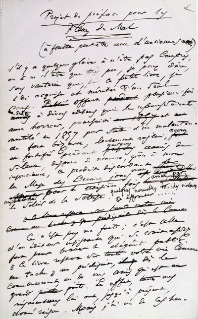 Projektek a „les Fleurs du Mal” 2. kiadásának előszavaihoz (toll és tinta papíron) alkotó: Charles Pierre Baudelaire