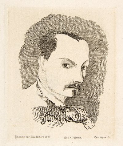 Charles Baudelaire önarcképe, kocsma. 1869 (rézkarc) alkotó: Charles Pierre Baudelaire