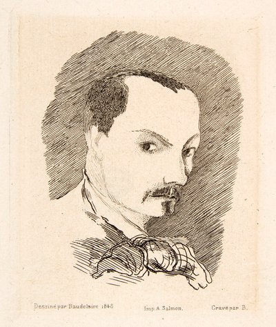 Charles Baudelaire önarcképe, kocsma. 1869. alkotó: Charles Pierre Baudelaire