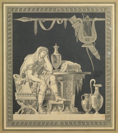 Akhilleusz Patroklosz halálát gyászolja alkotó: Charles Pierre Joseph Normand