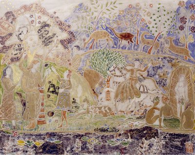 Figurák és Szarvas alkotó: Charles Prendergast