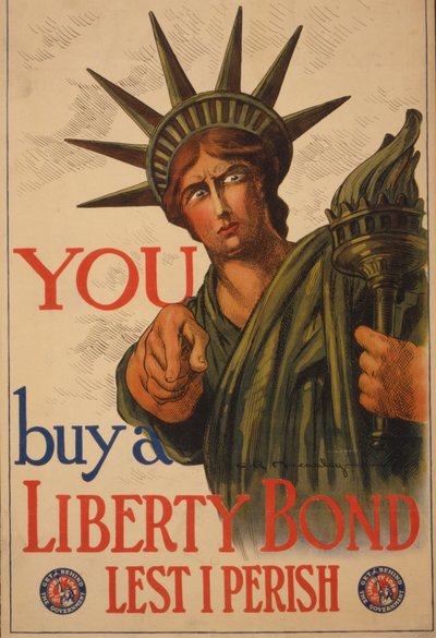 Vegyél egy Liberty-kötvényt, nehogy elvessek, 1917 alkotó: Charles Raymond Macauley