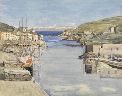 Egy déli kikötő (akvarell papíron) alkotó: Charles Rennie Mackintosh