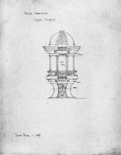 Bronz tabernákulum, Nápolyi Múzeum alkotó: Charles Rennie Mackintosh