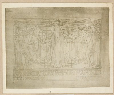 Diploma of Honour", amelyet a Glasgow School of Art Club számára terveztek, 1894-95 alkotó: Charles Rennie Mackintosh