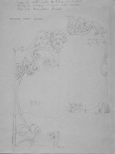 Sírkövek, Chipping Camden, Gloucestershire alkotó: Charles Rennie Mackintosh