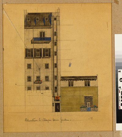 London, Elevation of Proposed Studio in Glebe Place and Upper Cheyne Walk alkotó: Charles Rennie Mackintosh