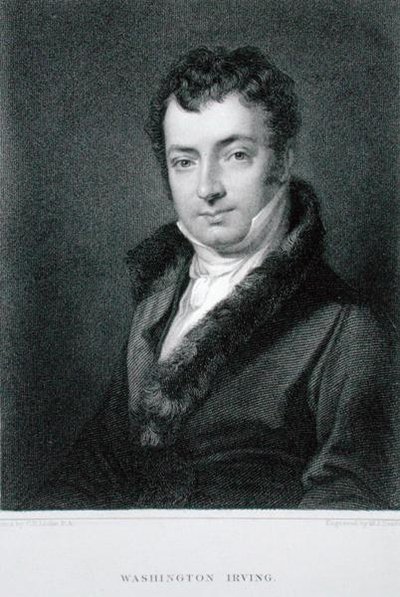 Washington Irving (1783-1859), metszet: Moseley Isaac Danforth (1862) (metszet) alkotó: Charles Robert (after) Leslie
