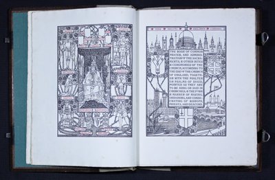 Címlap és előlap az Essex House Press által kiadott „The Prayer Book of Edward VII”-ből alkotó: Charles Robert Ashbee