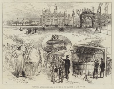 Ünnepségek a Thoresby Hallban, Lord Newark többségének tiszteletére alkotó: Sir John Charles Robinson
