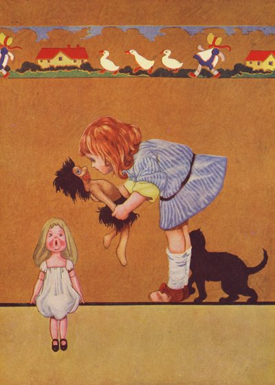 Csókolózás szívességből (színes litográfia) alkotó: Charles Robinson