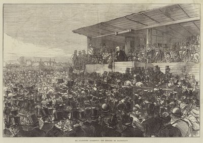 Gladstone úr beszédet mond a Blackheath-i találkozón alkotó: Sir John Charles Robinson
