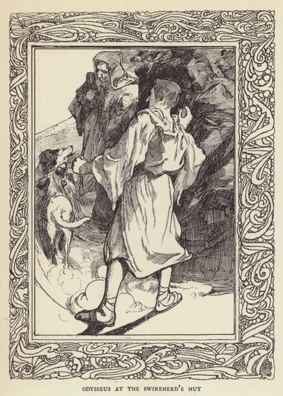 Odüsszeusz a sertéspásztorok kunyhójában alkotó: Sir John Charles Robinson