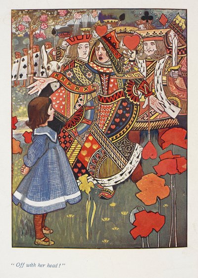 "Le a fejével."
Alice a vörös királynővel. alkotó: Charles Robinson