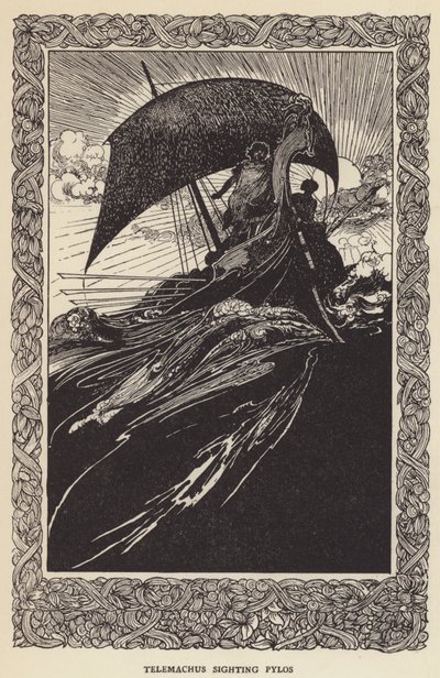 Telemachus észleli Pylost alkotó: Sir John Charles Robinson