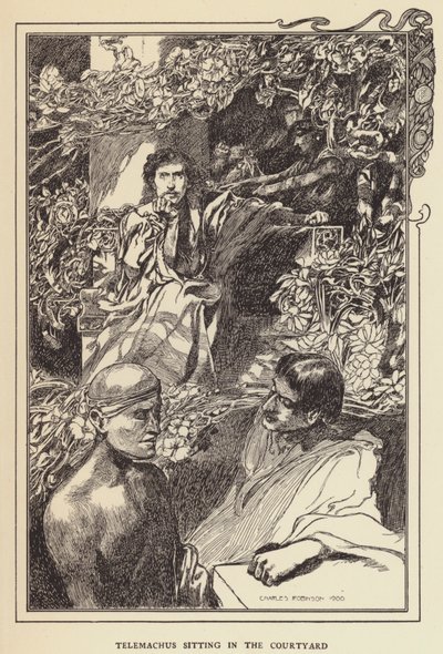 Telemachus ül az udvaron alkotó: Sir John Charles Robinson