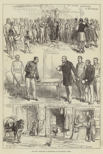 A háború, vázlatok Belgrádban alkotó: Sir John Charles Robinson