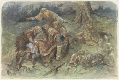 A sebesült Adalbertet elhurcolják alkotó: Charles Rochussen