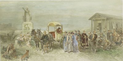 Piactér rómaiakkal és batavákkal alkotó: Charles Rochussen
