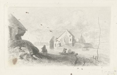 Árvíz Lithben Flood Disaster 1855 (sorozat címe) alkotó: Charles Rochussen