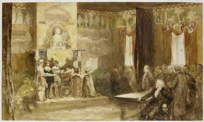 Vondel ünnepség a Muiderslotban, 1867 alkotó: Charles Rochussen