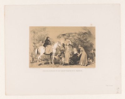 Nő lóháton A hollandok a szász-frankó korban (cím a tárgyon) alkotó: Charles Rochussen