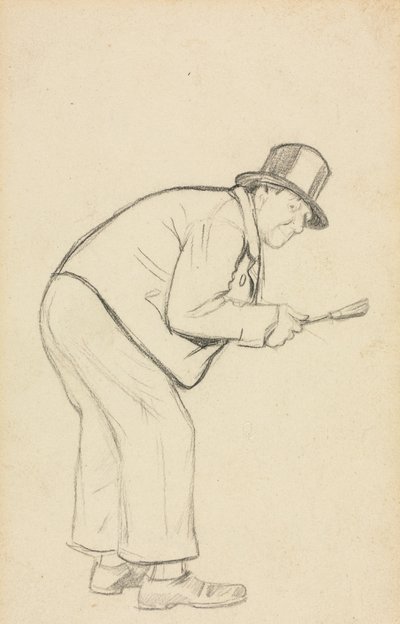 Tanulmány az A Woman Hater számára. alkotó: Charles Samuel Keene