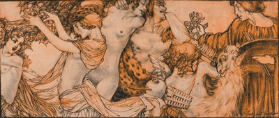 Illusztráció Omar Khayyam Rubaiyatjából, 20. század 1914-1915 alkotó: Charles Sergeant Jagger