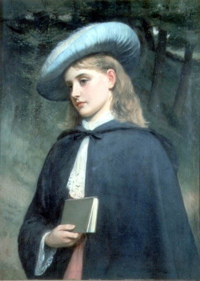 Lány, aki egy könyvet tart alkotó: Charles Sillem Lidderdale