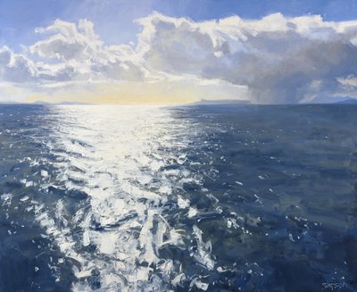 Crossing the Sound, 2015 (olaj, vászon) alkotó: Charles Simpson
