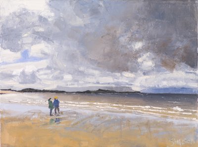 Két figura, 2017 (olaj, vászon) alkotó: Charles Simpson