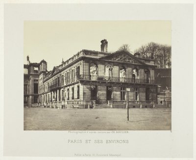 Palais de Saint-Cloud, a "Paris et ses environs" (Párizs és környéke) sorozatból. alkotó: Charles Soulier
