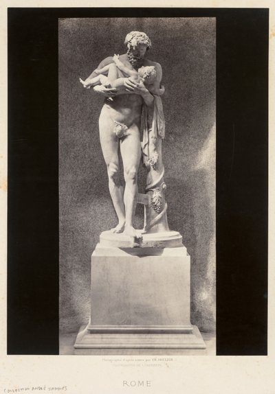 Silenus, aki a gyermek Dionüszoszt, Louvre Múzeum, Párizs, c. 1860-as évek. alkotó: Charles Soulier