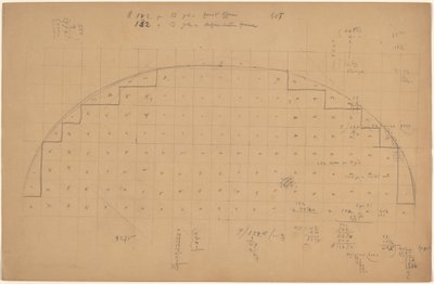 Egy Lunette diagramja [verso] alkotó: Charles Sprague Pearce