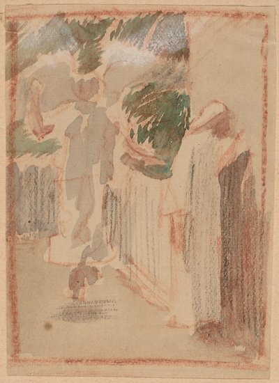 Tanulmány egy panel számára alkotó: Charles Sprague Pearce