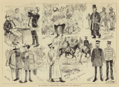 Egy művész karaktervázlatai Berlinben, I alkotó: Charles Stanley Reinhart