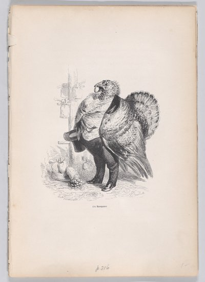 Egy bankár jelenetek az állatok magán- és közéletéből, kb. 1837-47. alkotó: Charles Tamisier
