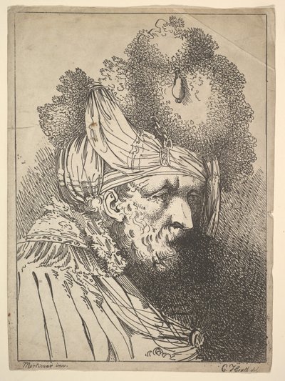 Oriental Head, kb. 1803. alkotó: Charles Theodosius Heath