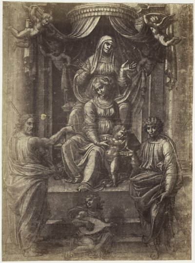 Rafael, Anna, Mária és Krisztus rajzának fényképreprodukciója alkotó: Charles Thurston Thompson