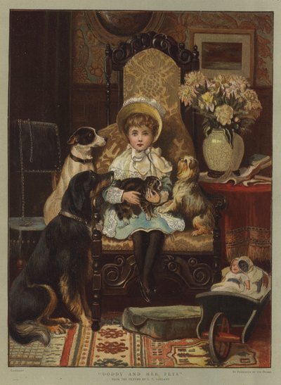 Doddy és házi kedvencei (chromolitho) alkotó: Charles Trevor Garland