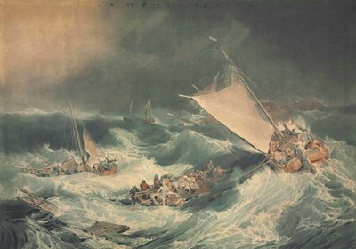 Hajótörés a legénység megmentésére törekvő csónakokkal alkotó: Charles Turner