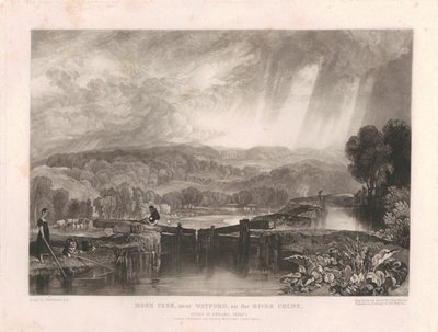 More Park, Watford közelében, a Colne-folyó partján alkotó: Charles Turner