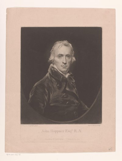 John Hoppner portréja John Hoppner Esqr. R.A. (cím a tárgyon) alkotó: Charles Turner