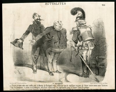 Illusztráció: Charles Vernier (? -1887) in Le Charivari - Rólunk - Németország Poroszország, köztársasági elnök, Frosdorf - Ratapoil alkotó: Charles Vernier
